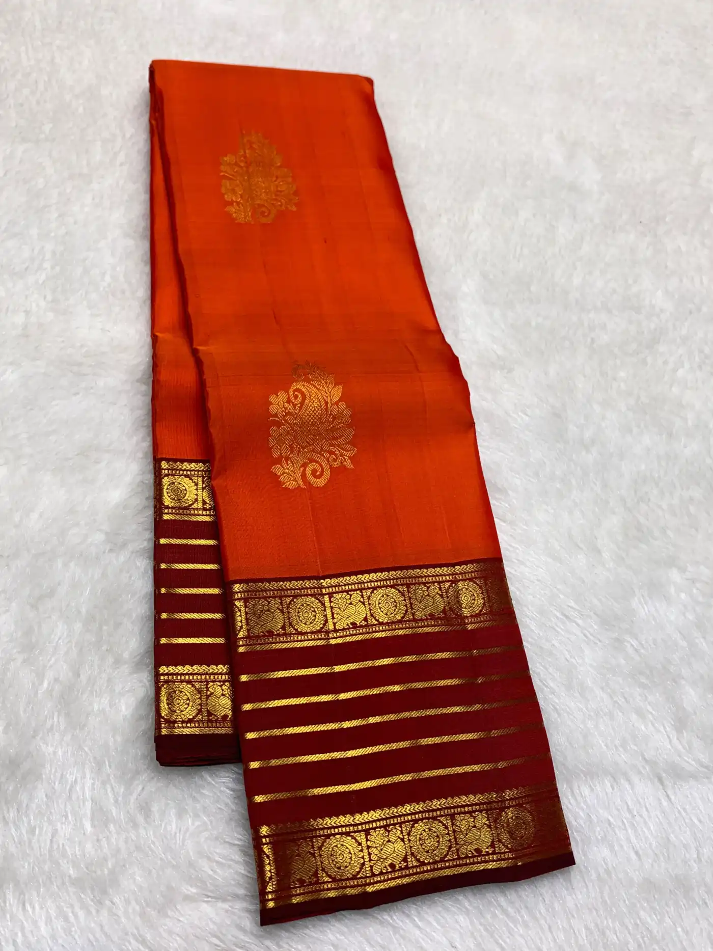 Bright Yellow Kanchipuram Handloom Bridal Silk Saree